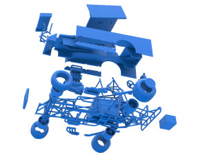 Northeast Outlaw Dirt Modified stock car V2 Scale 1 to 25 Model do druku 3D