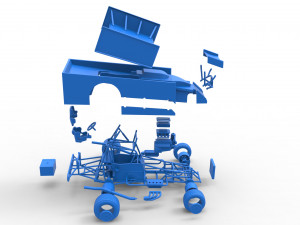 Northeast Outlaw Dirt Modified stock car V2 Scale 1 to 25 Model do druku 3D
