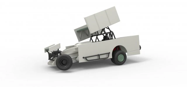 Northeast Outlaw Dirt Modified stock car V2 while turning Scale 1 to 25 3D Print Model .c4d .max .obj .3ds .fbx .stl .blend 