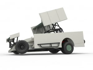 Northeast Outlaw Dirt Modified stock car V2 while turning Scale 1 to 25 3D Print Model