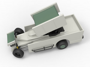 Northeast Outlaw Dirt Modified stock car V2 while turning Scale 1 to 25 3D printmodel
