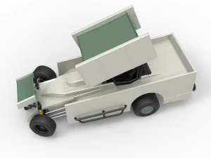 Northeast Outlaw Dirt Modified stock car V2 while turning Scale 1 to 25 3D Print Model