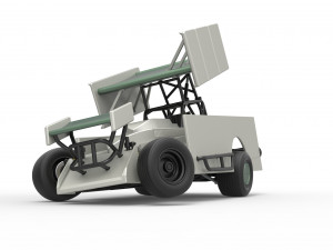 Northeast Outlaw Dirt Modified stock car V2 while turning Scale 1 to 25 3D printmodel