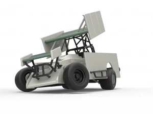 Northeast Outlaw Dirt Modified stock car V2 while turning Scale 1 to 25 3D Print Model