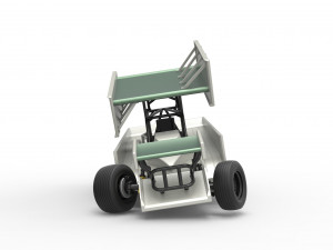 Northeast Outlaw Dirt Modified stock car V2 while turning Scale 1 to 25 3D printmodel