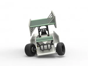 Northeast Outlaw Dirt Modified stock car V2 while turning Scale 1 to 25 3D Print Model