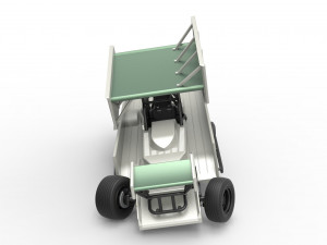 Northeast Outlaw Dirt Modified stock car V2 while turning Scale 1 to 25 3D printmodel
