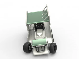Northeast Outlaw Dirt Modified stock car V2 while turning Scale 1 to 25 3D Print Model