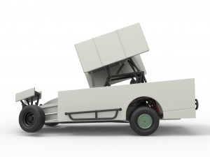 Northeast Outlaw Dirt Modified stock car V2 while turning Scale 1 to 25 3D printmodel