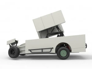 Northeast Outlaw Dirt Modified stock car V2 while turning Scale 1 to 25 3D Print Model