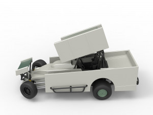 Northeast Outlaw Dirt Modified stock car V2 while turning Scale 1 to 25 3D printmodel