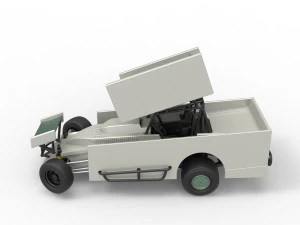 Northeast Outlaw Dirt Modified stock car V2 while turning Scale 1 to 25 3D Print Model