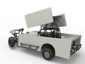Northeast Outlaw Dirt Modified stock car V2 while turning Scale 1 to 25 3D Print Model