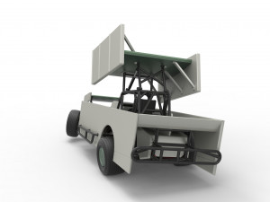 Northeast Outlaw Dirt Modified stock car V2 while turning Scale 1 to 25 3D printmodel