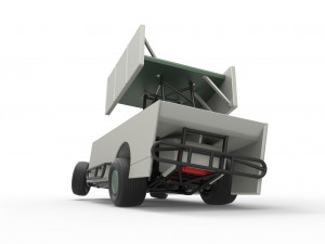 Northeast Outlaw Dirt Modified stock car V2 while turning Scale 1 to 25 3D printmodel