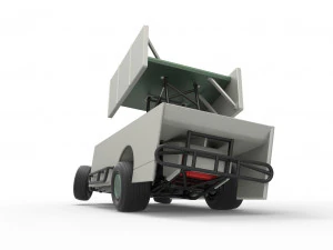 Northeast Outlaw Dirt Modified stock car V2 while turning Scale 1 to 25 3D Print Model