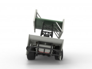 Northeast Outlaw Dirt Modified stock car V2 while turning Scale 1 to 25 3D printmodel