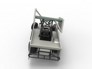 Northeast Outlaw Dirt Modified stock car V2 while turning Scale 1 to 25 3D printmodel