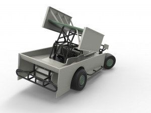 Northeast Outlaw Dirt Modified stock car V2 while turning Scale 1 to 25 3D printmodel
