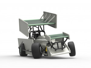 Northeast Outlaw Dirt Modified stock car V2 while turning Scale 1 to 25 3D printmodel