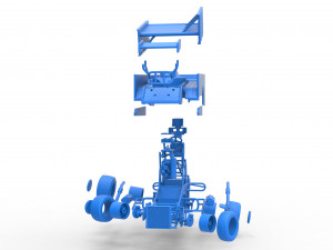 Northeast Outlaw Dirt Modified stock car V2 while turning Scale 1 to 25 3D printmodel