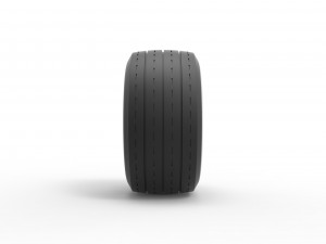 Wide Whitewall Wheel of Hot rod Scale 1 to 25 3D-printmodel