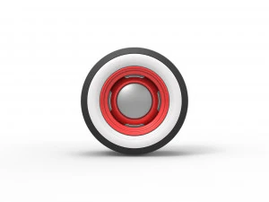 Roda larga de parede branca de hot rod escala 1 a 25 Modelo de Impressão 3D