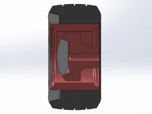 Roda larga de parede branca de hot rod escala 1 a 25 Modelo de Impressão 3D