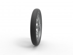 Front wire wheel of vintage dragster Scale 1 to 25 3D प्रिंट मॉडल