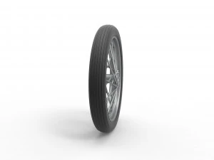 Front wire wheel of vintage dragster Scale 1 to 25 3D Print Model