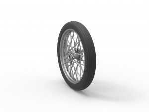 Front wire wheel of vintage dragster Scale 1 to 25 3D प्रिंट मॉडल
