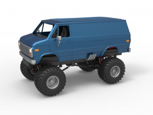 Monster Truck Van Version 2 Scale 1 to 25 3D Print Model
