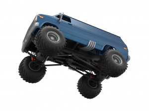 Monster Truck Van Version 2 Scale 1 to 25 3D Print Model