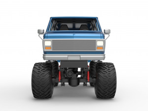 Monster Truck Van Version 2 Scale 1 to 25 3D Print Model