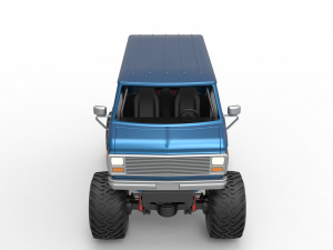 Monster Truck Van Version 2 Scale 1 to 25 3D Print Model