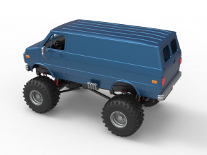 Monster Truck Van Version 2 Scale 1 to 25 3D Print Model