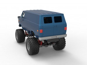 Monster Truck Van Version 2 Scale 1 to 25 3D Print Model