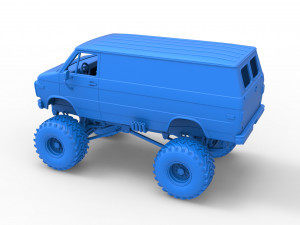 Monster Truck Van Version 2 Scale 1 to 25 3D Print Model