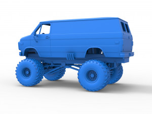 Monster Truck Van Version 2 Scale 1 to 25 3D Print Model