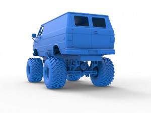 Monster Truck Van Version 2 Scale 1 to 25 3D Print Model