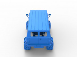 Monster Truck Van Version 2 Scale 1 to 25 3D Print Model