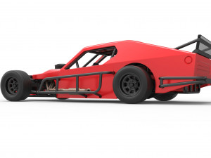 Asphalt Modified stock car Version 2 Scale 1 to 25 Model do druku 3D