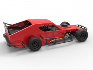 Asphalt Modified stock car Version 2 Scale 1 to 25 Model do druku 3D