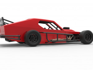 Asphalt Modified stock car Version 2 Scale 1 to 25 Model do druku 3D