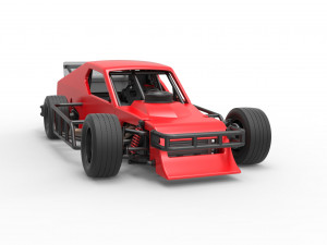Asphalt Modified stock car Version 2 Scale 1 to 25 Model do druku 3D