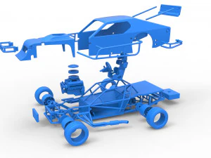 Asphalt Modified stock car Version 2 Scale 1 to 25 3D Print Model