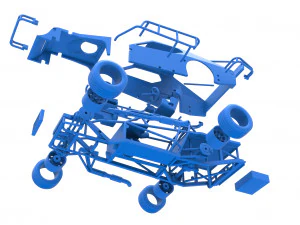 Asphalt Modified stock car Version 2 Scale 1 to 25 3D Print Model