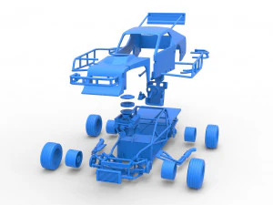 Asphalt Modified stock car Version 2 Scale 1 to 25 3D Print Model