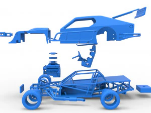 Asphalt Modified stock car Version 2 Scale 1 to 25 3D Print Model