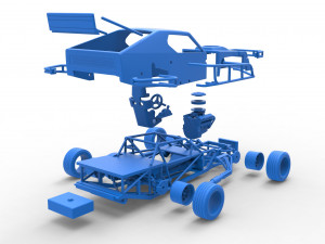 Asphalt Modified stock car Version 2 Scale 1 to 25 Model do druku 3D